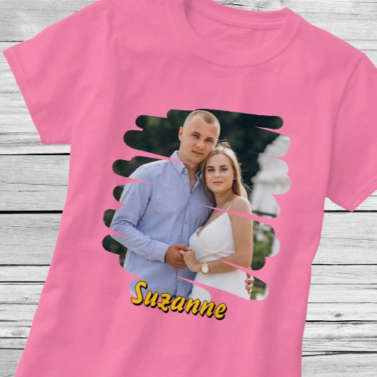 写真と名前の追加カスタムパーソナライズされた贈 Tシャツ