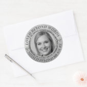写真と名前の追加 ラウンドシール (封筒)