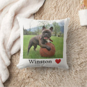 写真と名前はフランスのブルドッグ クッション (ブランケット)