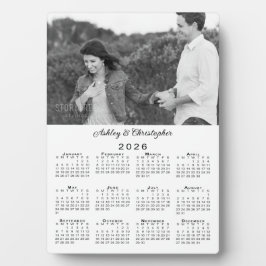 写真と名前をパーソナライズした2026カレンダー フォトプラーク