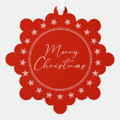 写真と名前を追加する母の娘メリークリスマス オーナメントカード (裏面)