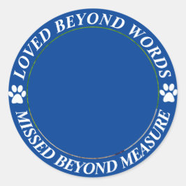 写真と名前を追加Pet Memorial ラウンドシール