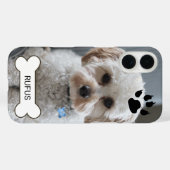 写真と名前カスタムの犬パーソナライズされた作 Case-Mate iPhoneケース (裏面 (横))