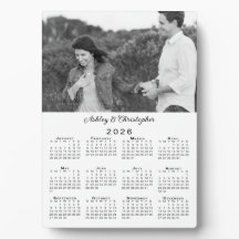 写真と名前パーソナライズされた2026カレンダー