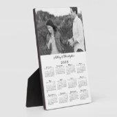 写真と名前パーソナライズされた2026カレンダー フォトプラーク (側面)