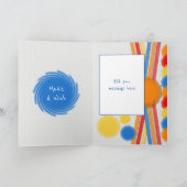 写真と名前最高のオレンジ付きの誕生日の日 カード (内部)