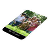 写真と名前、またはメッセージ（白いスクリプト） マグネット (左側)