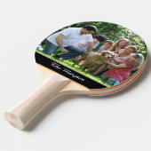 写真と名前、またはメッセージ（白いスクリプト） 卓球ラケット (正面アングル)