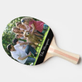 写真と名前、またはメッセージ（白いスクリプト） 卓球ラケット (横)