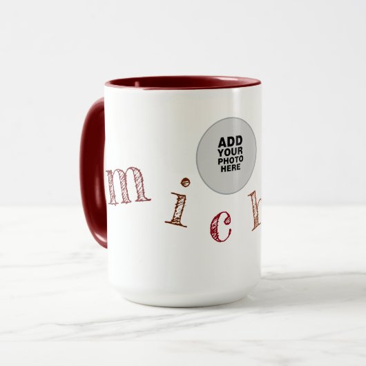 写真と名前 マグカップ (正面左)