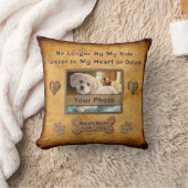 写真と名前、犬を失う悔やみや弔慰の贈り物 クッション (ブランケット)
