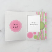 写真と名最高の前のピンクと誕生日の日 カード (内部)