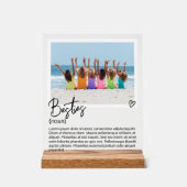 写真と名詞パーソナライズされたの説明 アクリルサイン (正面)