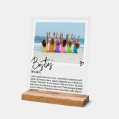 写真と名詞パーソナライズされたの説明 アクリルサイン (傾斜)