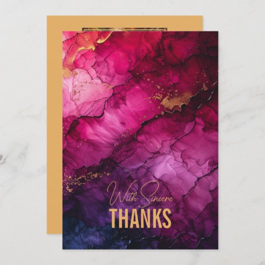 写真と天文学エレガンスマーブルシンフォニー サンキューカード (正面/裏面)