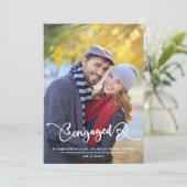 写真と婚約したハートスクリプトの婚約 案内状 (スタンド正面)