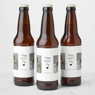 写真と子供の名前を持つ父の日の贈り物 – ビールラベル