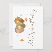 写真と子供の誕生日パーティー招待状 招待状 (裏面)