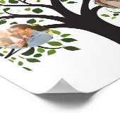 写真と家族の木 – カスタマイズ可能な家族 ポスター (角)