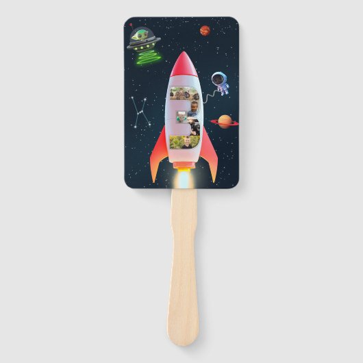 写真と巨大な3つ | 宇宙ロケット第3誕生日 ハンドファン (正面)