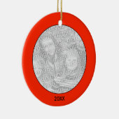 写真と年の赤丸の追加オーナメント セラミックオーナメント (右)