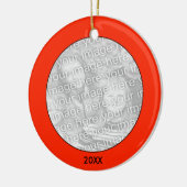 写真と年の赤丸の追加オーナメント セラミックオーナメント (左)