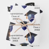 写真と年を使用した卒業 ラッピングペーパーシート (インサイチュ)