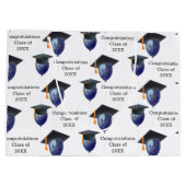 写真と年を使用した卒業 ラージペーパーバッグ (裏面)