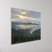 写真と引用文オーバーレイシンプルKeepsakeエレガント 箔ポスター (レイダウン)