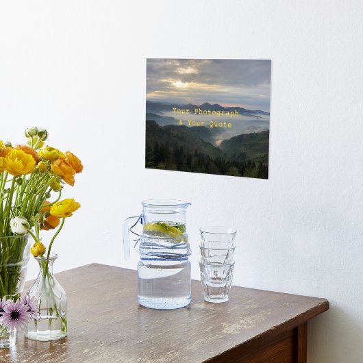 写真と引用文オーバーレイシンプルKeepsakeエレガント 箔ポスター (レイダウン (キッチン))