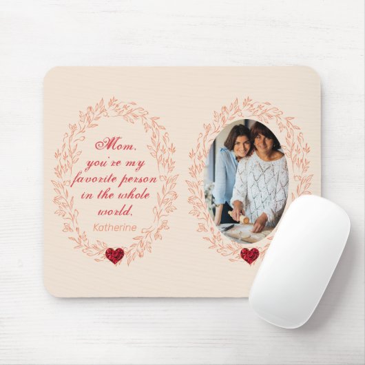 写真と引用文記念ユニークモダン母の日 マウスパッド (マウス)
