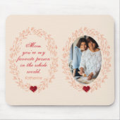 写真と引用文記念ユニークモダン母の日 マウスパッド (正面)