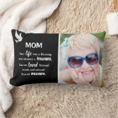 写真と悔やみや弔慰引用文メモリアル記念 ランバークッション (ブランケット)