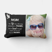 写真と悔やみや弔慰引用文メモリアル記念 ランバークッション (正面)