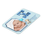 写真と情報とベビー・ベアの少年 マグネット (左側)