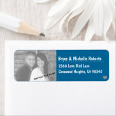 写真と情報の追加、愛のティール（緑がかった色）住所 シール (インサイチュ)