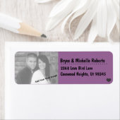 写真と情報の追加、紫の住所 シール (インサイチュ)