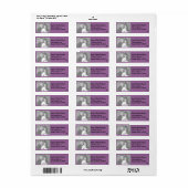 写真と情報の追加、紫の住所 シール (フルシート)