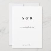 写真と手のタイポグラフィ日付を保存2 White Vert 招待状 (裏面)