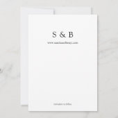 写真と手のタイポグラフィ日付を保存3垂直 招待状 (裏面)