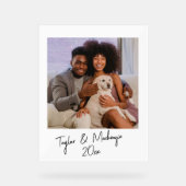 写真と手書き文字テンプレート パーソナライズされた アクリルサイン (正面)