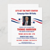 写真と政治的な資金集めキャンペーンのキックオフ (正面/裏面)