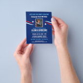 写真と政治的な資金集めキャンペーンのキックオフ チラシ (手)