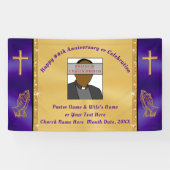 写真と教会パーソナライズされたの記念日のバナー 横断幕 (横)