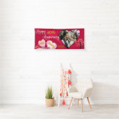 写真と文字でカスタマイズ可能な記念日バナー 横断幕 (インサイチュ)