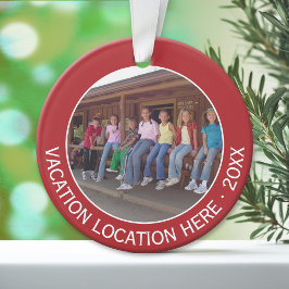 写真と文字で休暇のお土産を作る オーナメント