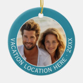 写真と文字で休暇のお土産を作る セラミックオーナメント (正面)