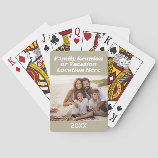 写真と文字で休暇のお土産を作る トランプ (裏面)