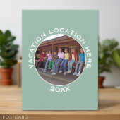 写真と文字で休暇のお土産を作る ポストカード