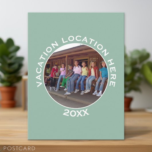 写真と文字で休暇のお土産を作る ポストカード